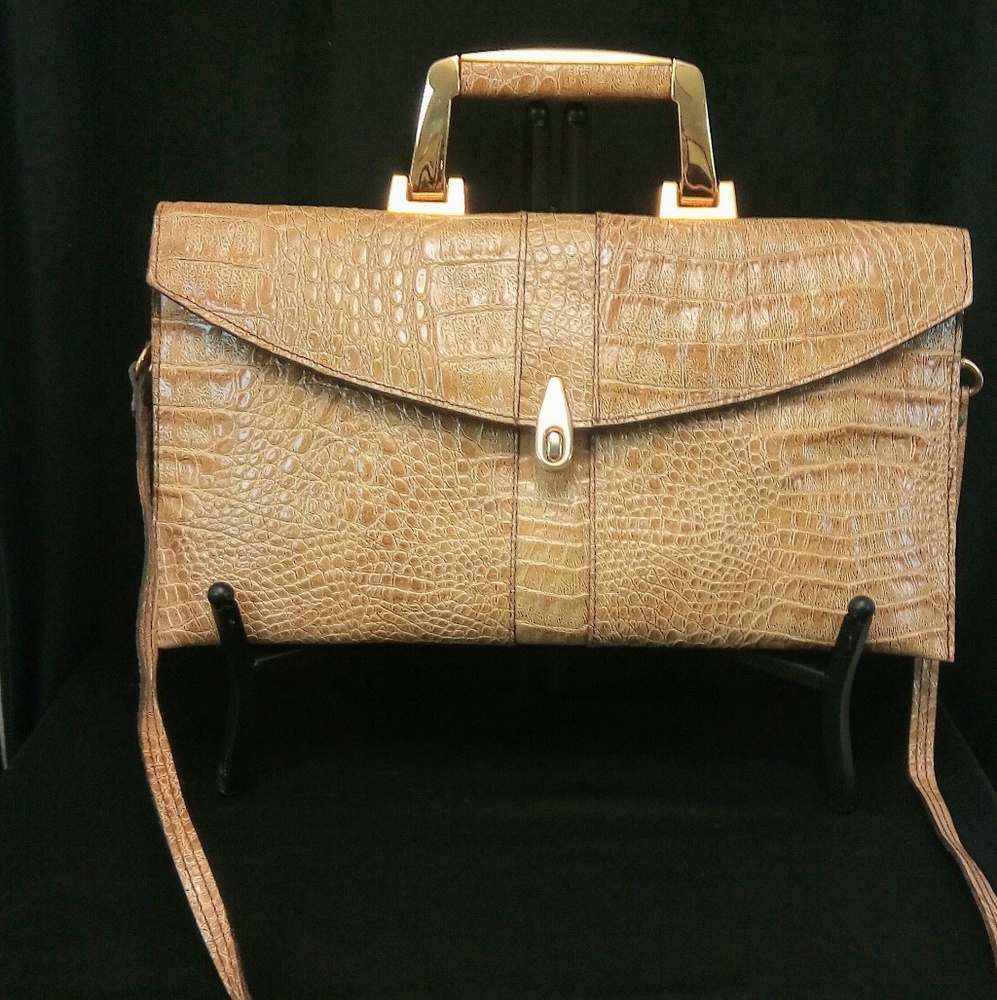 Amelia Berko Vintage Satchel Envelope Leather Bag